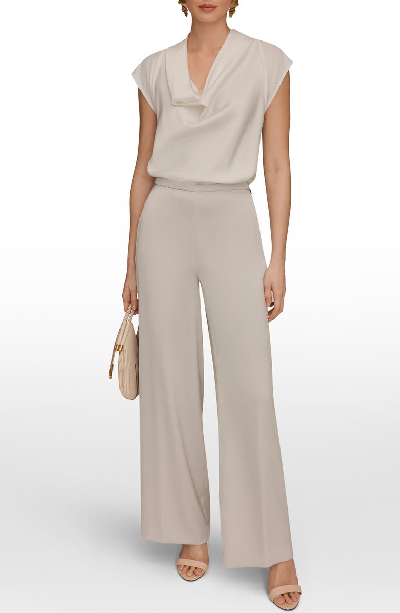 Donna Karan New York Wide Leg Pull-On Pants, Alternate, color, Tuscan Grey