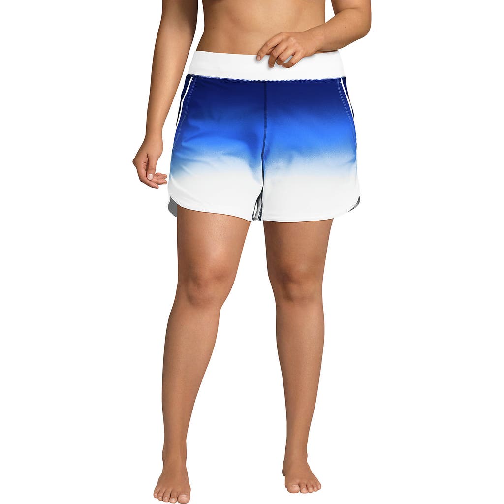 LANDS' END LANDS' END PLUS SIZE 5" BOARD SHORTS WITH PANTY