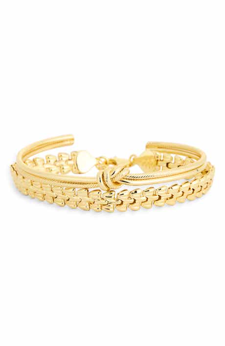 Set of 2 Knot & Watch Link Bracelets