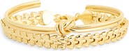 ARGENTO VIVO Set of 2 Knot & Watch Link Bracelets