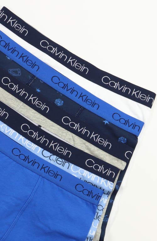 Calvin Klein Kids' Assorted 5-pack Boxer Briefs In Blue