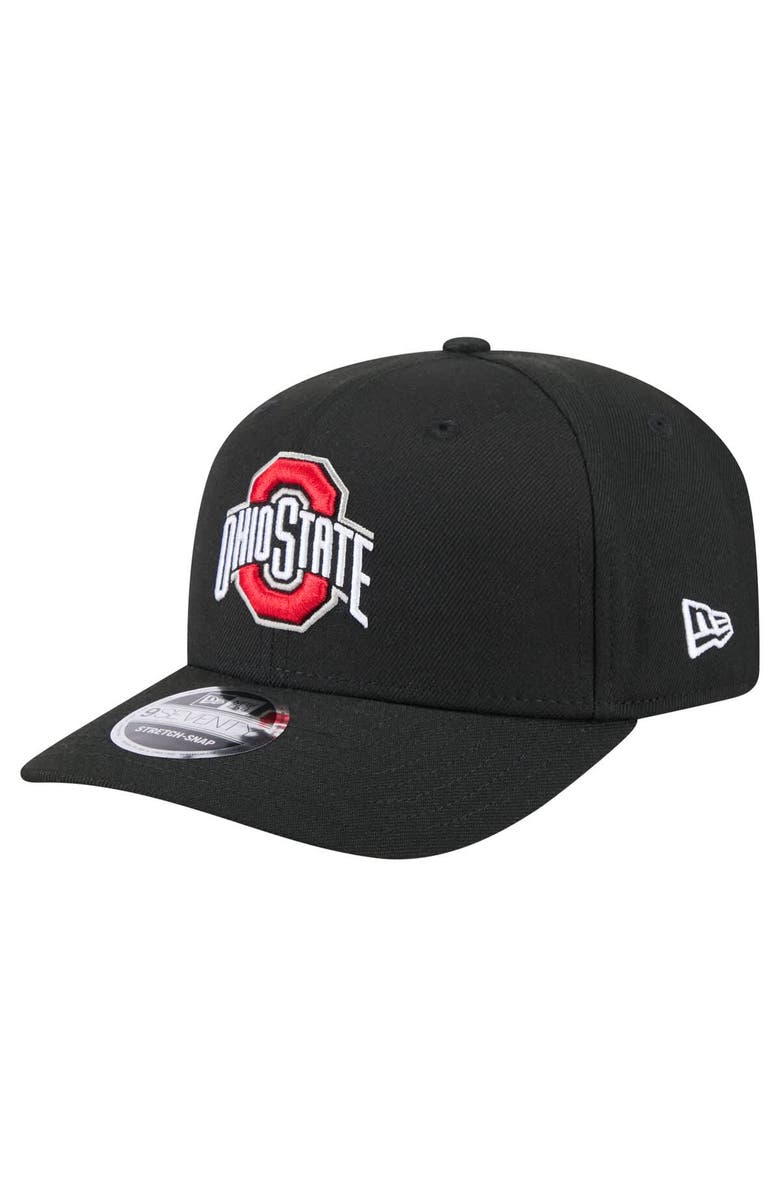 New Era Men's New Era  Black Ohio State Buckeyes 9SEVENTY Team Stretch-Snap Adjustable Hat, Main, color, 