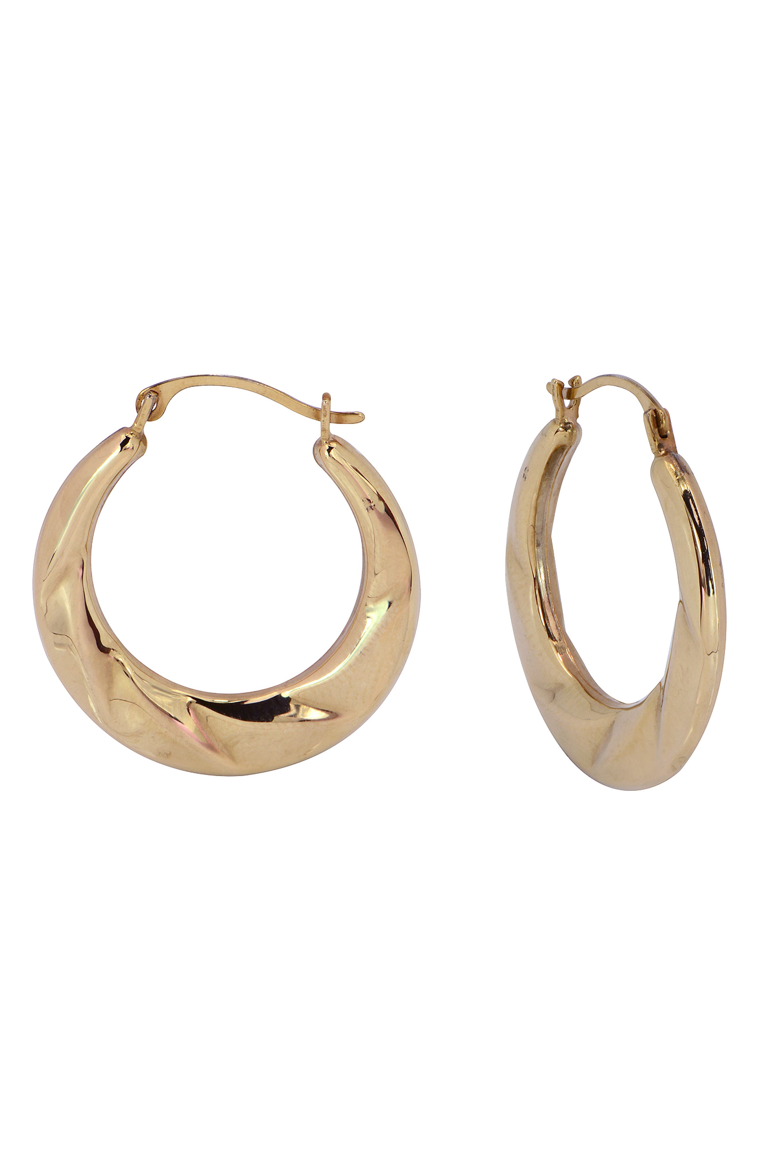 CANDELA JEWELRY 14K Gold Swirl Hoop Earrings (Women) | Nordstromrack