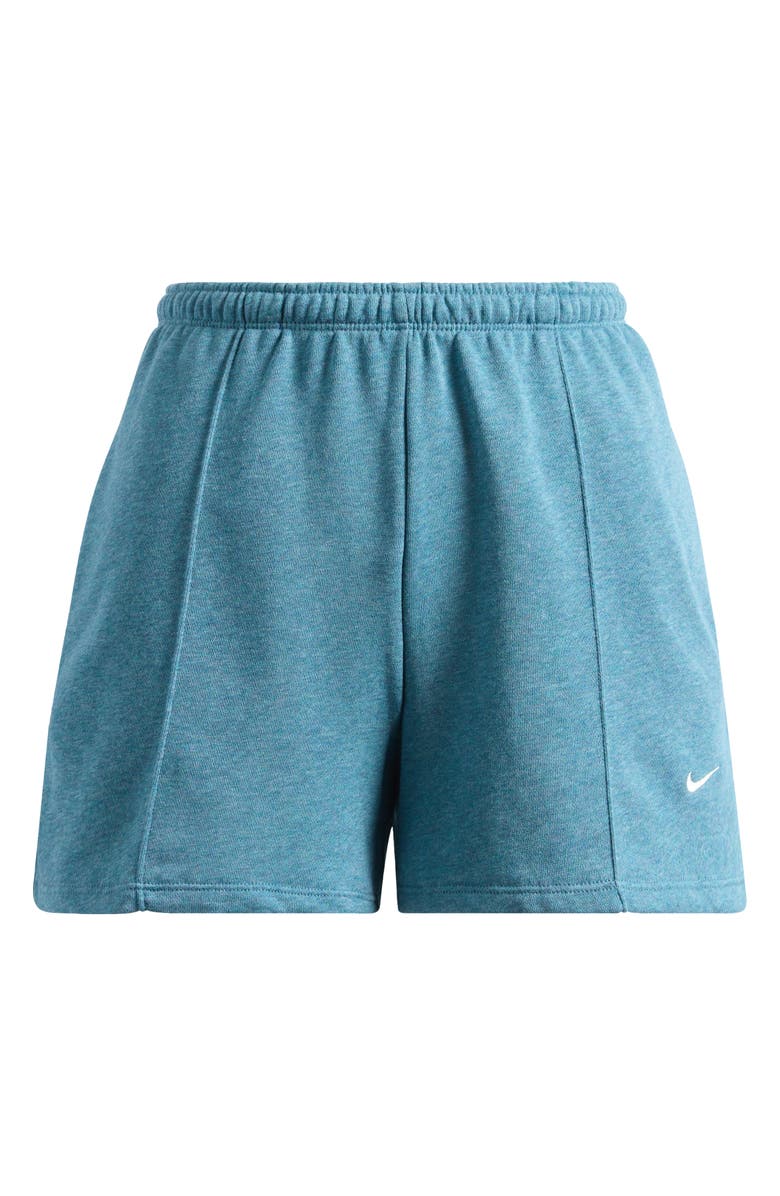 Nike Chill High Waist French Terry Shorts, Alternate, color, Smokey Blue/ Heather/ Sail