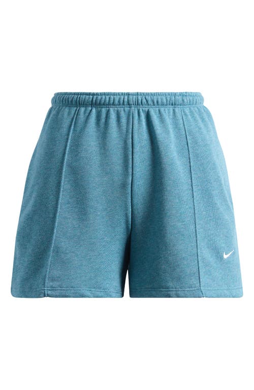 Nike Chill High Waist French Terry Shorts In Blue