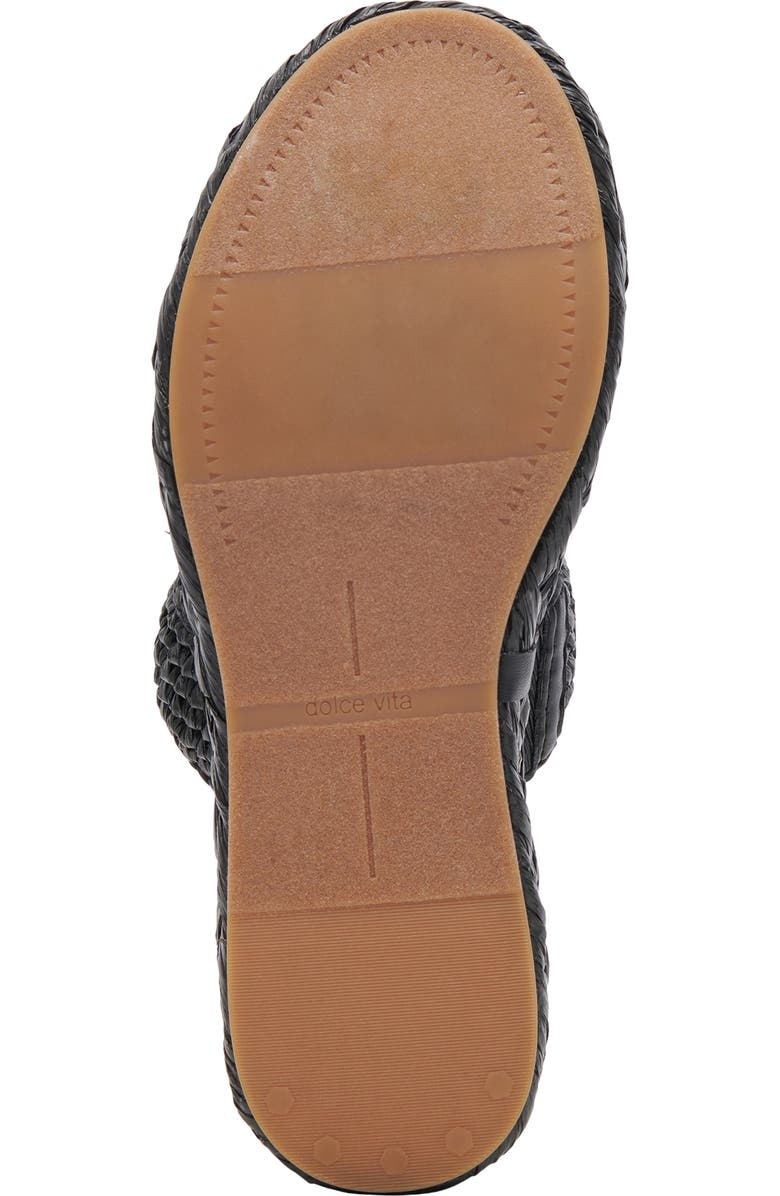 Dolce Vita Corla Braided Platform Slide Sandal, Alternate, color, Onxy Raffia