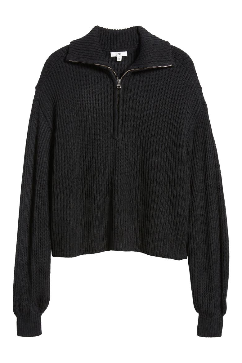 Quarter Zip Pullover, Alternate, color, BLACK JET