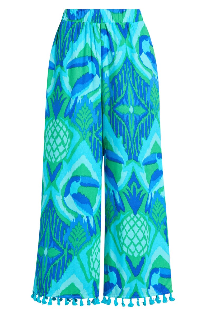 SUGARLIPS Blissy Tropical Hanie Flare Pants, Main, color, 
