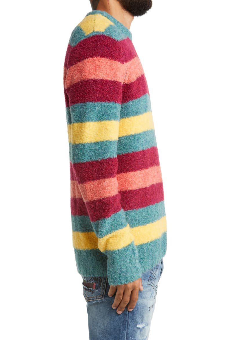 Levels Stripe Sweater, Alternate, color, PINENEEDLE