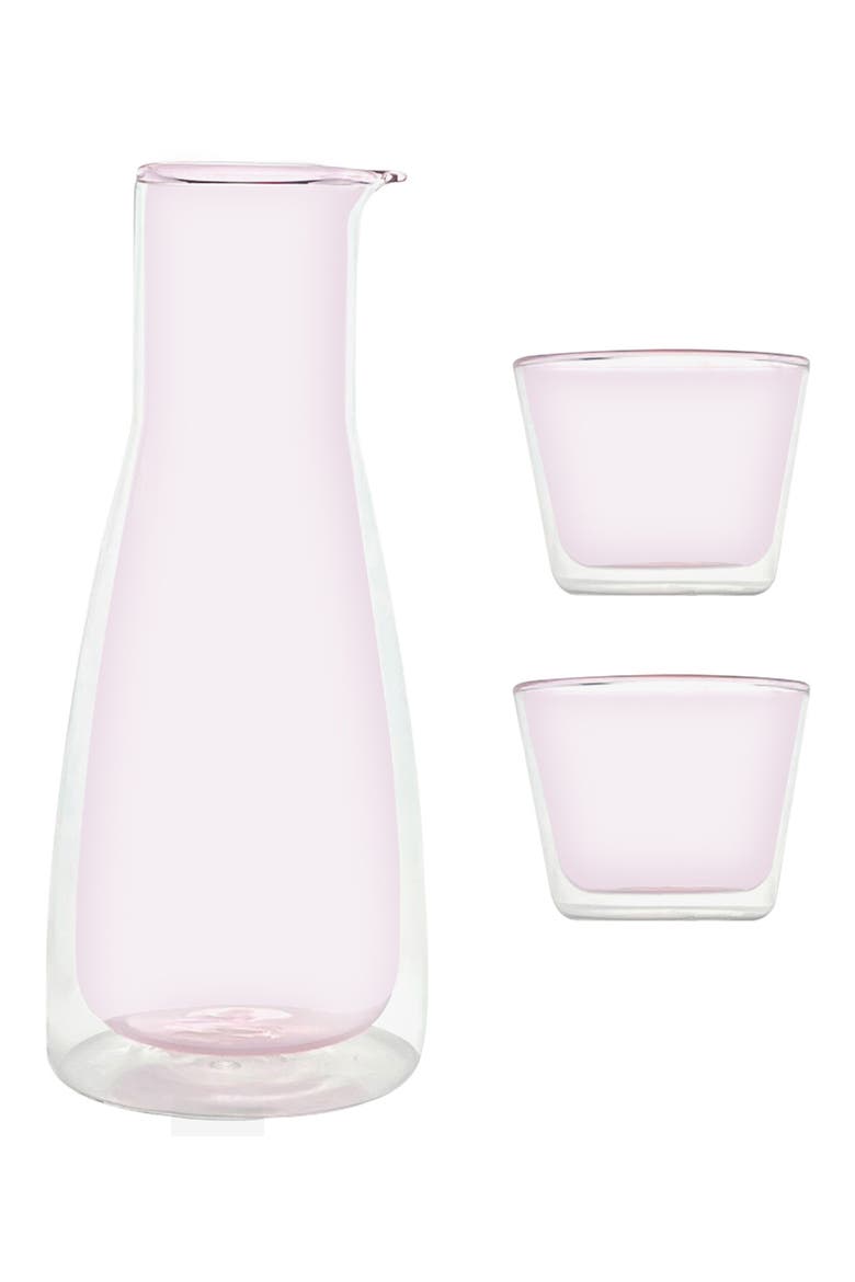 Rocks Glasses & Carafe Set, Main, color, PINK