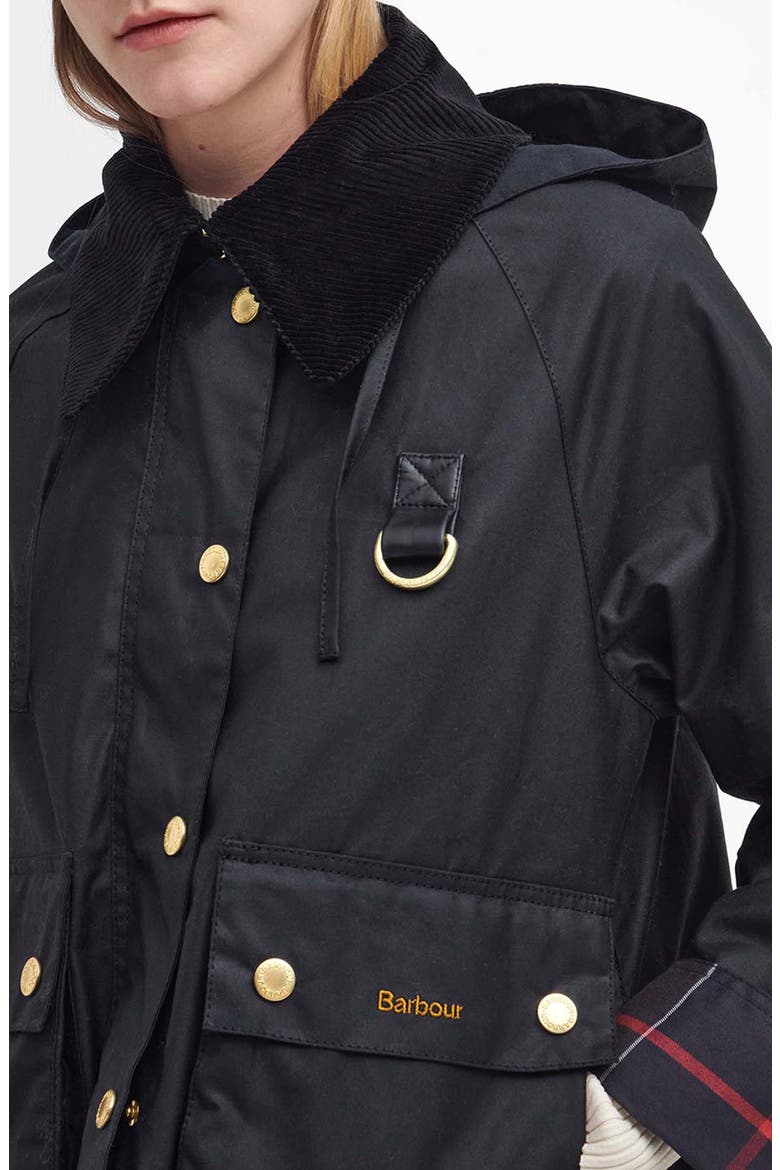 Reighton Waxed Cotton Jacket, Alternate, color, BLACK/CLASSIC