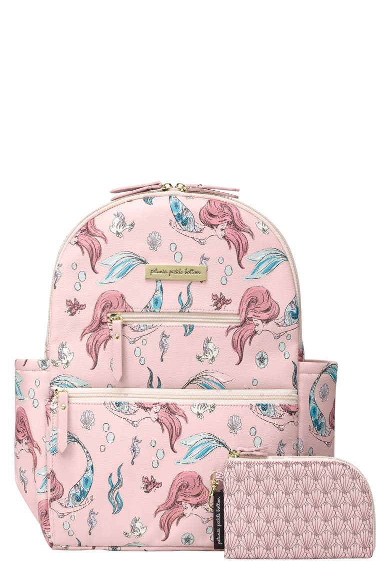 x Disney Little Mermaid Ace Diaper Bag Backpack, Main, color, PINK