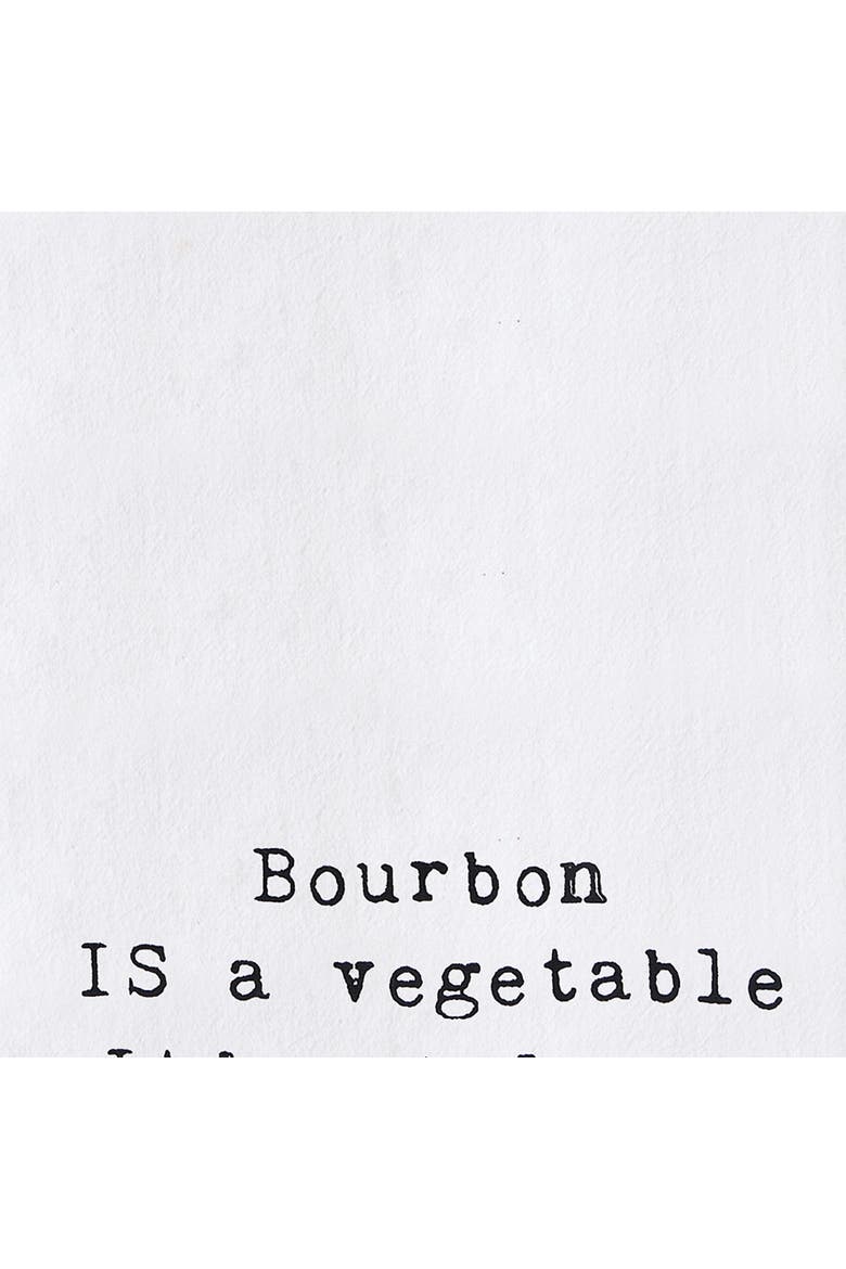 Bourbon Is A Vegetable Printed Towel, Alternate, color, White