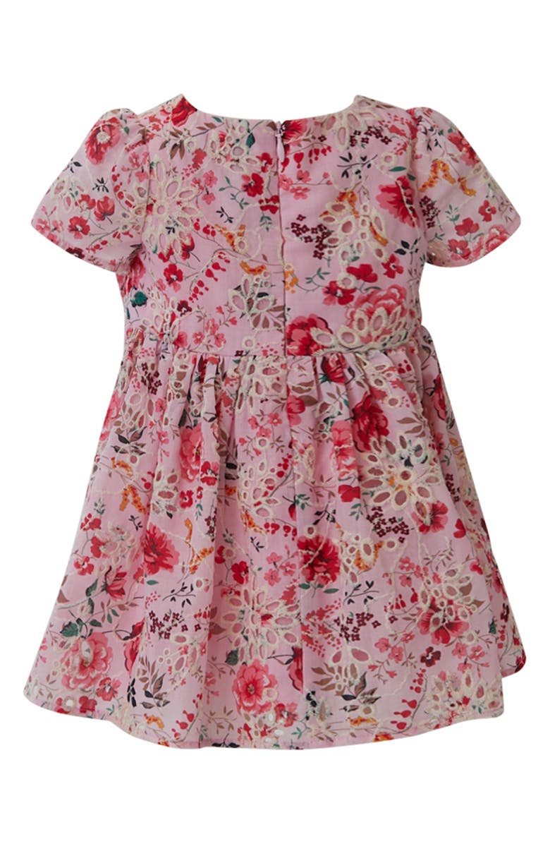 Bardot Junior Kids' Alice Floral Bow Front Party Dress, Alternate, color, Blush Floral