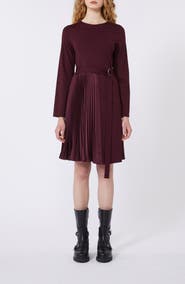 Weekend Max Mara Talamo Long Sleeve Pleat Dress