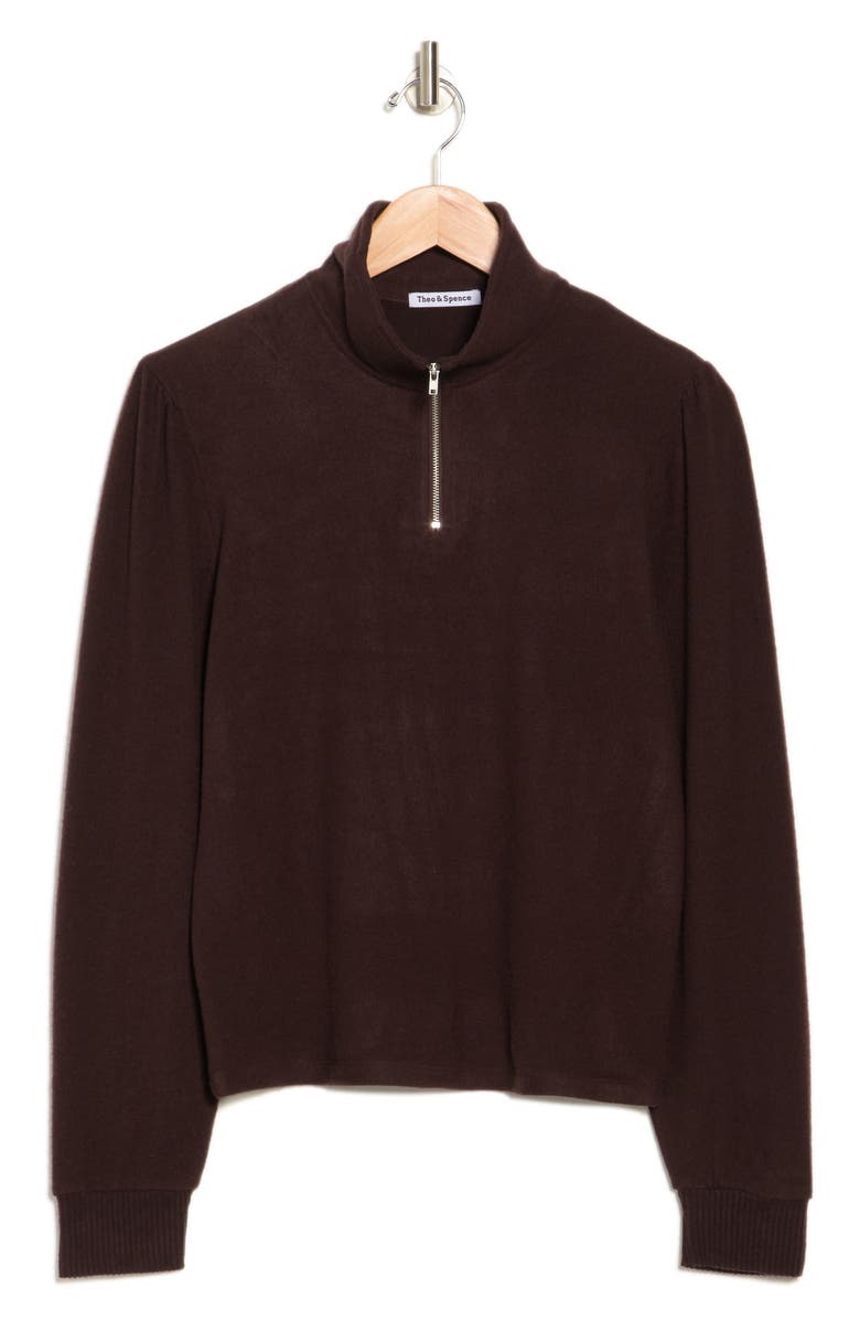 THEO AND SPENCE Long Sleeve 1/4 Zip Pullover, Alternate, color,
