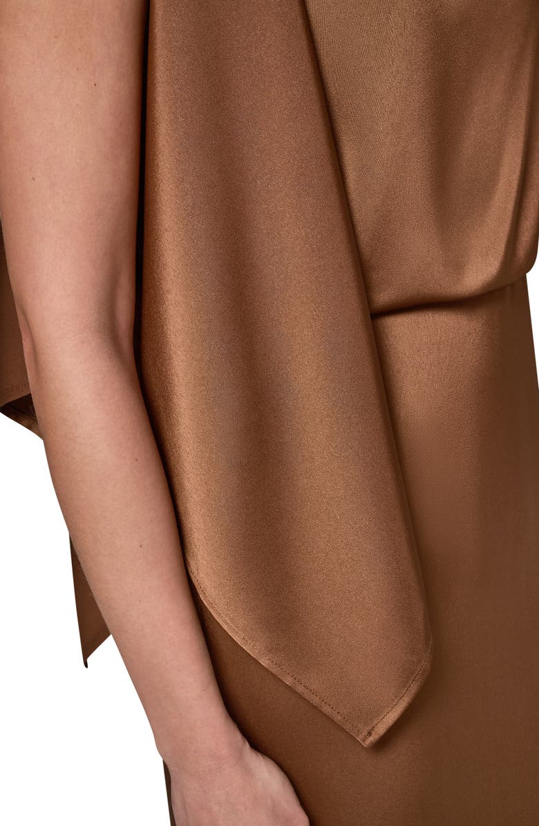 Donna Karan New York Drape Sheath Midi Dress, Alternate, color, Russet