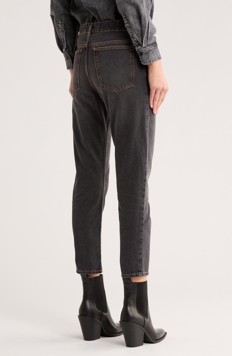 Isabel Marant Étoile Neaj High Waist Crop Slim Jeans, Alternate, color, Faded Black