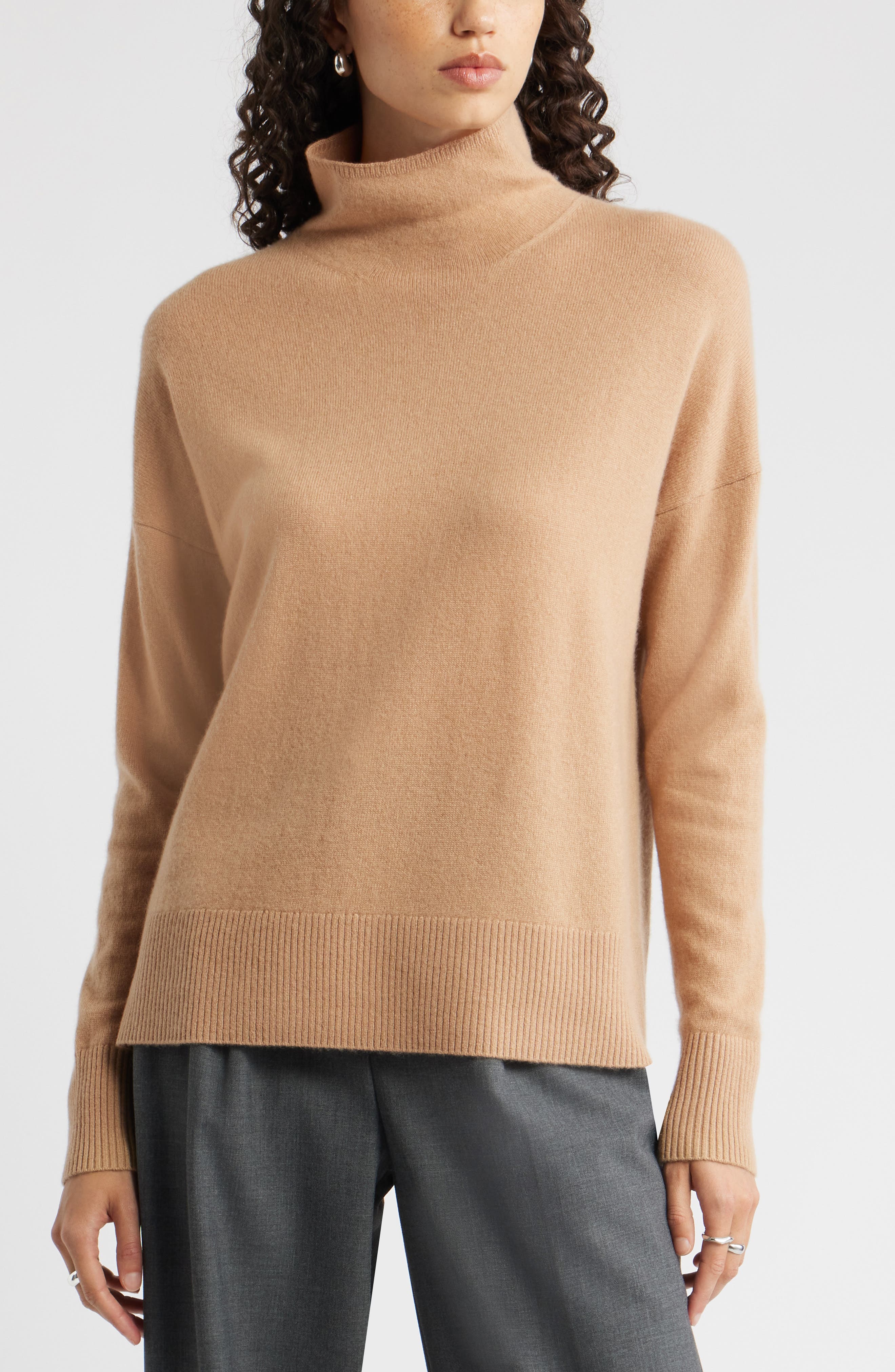 Nordstrom Oversize Cashmere Turtleneck Sweater