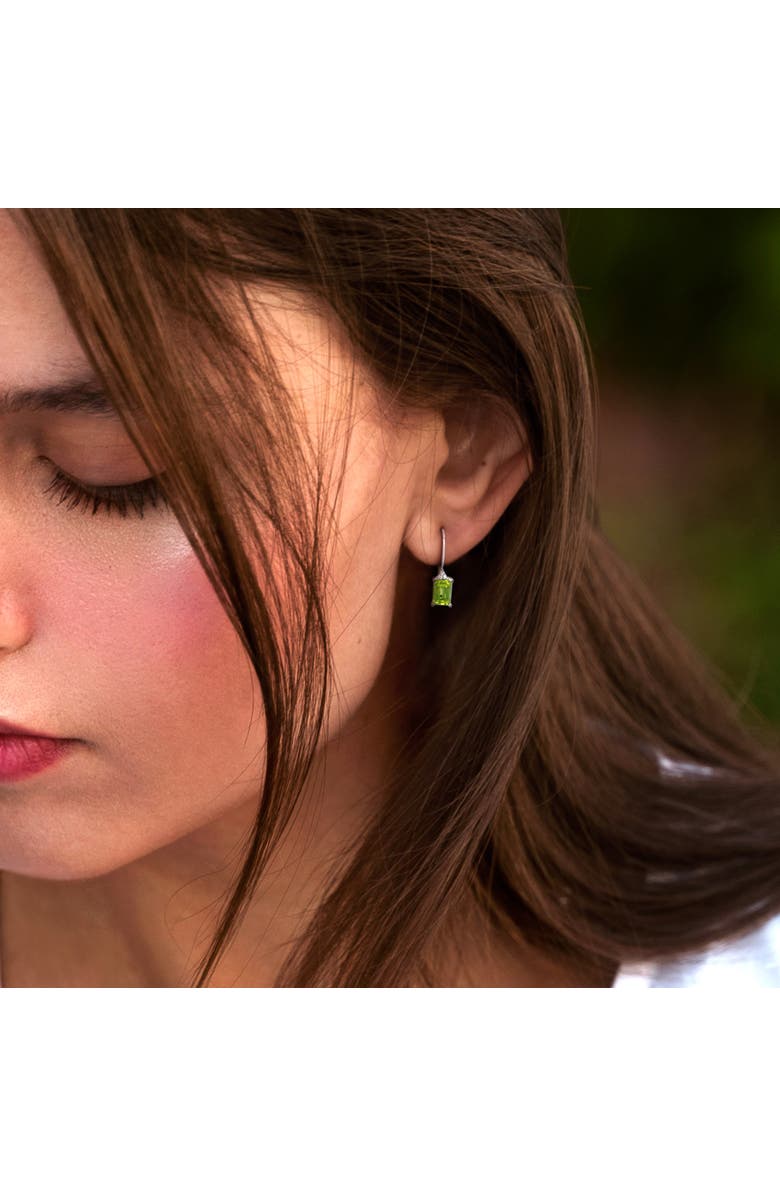 Julianna B. Peridot & Diamond Euroback Earrings, Alternate, color, Peridot