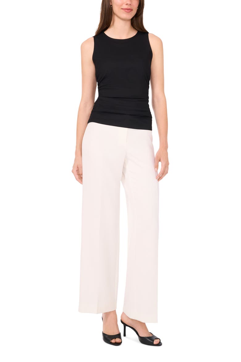 Side Ruched Tank, Alternate, color, RICH BLACK