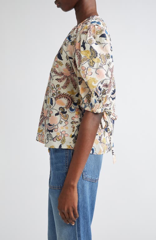 Ulla Johnson Coralie Short Sleeve Blouse Magnolia