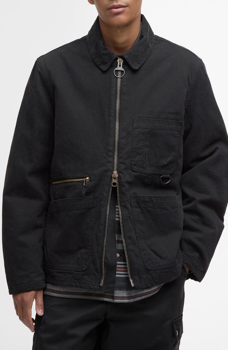 Barbour Cove Casual Cotton Jacket, Main, color, Black
