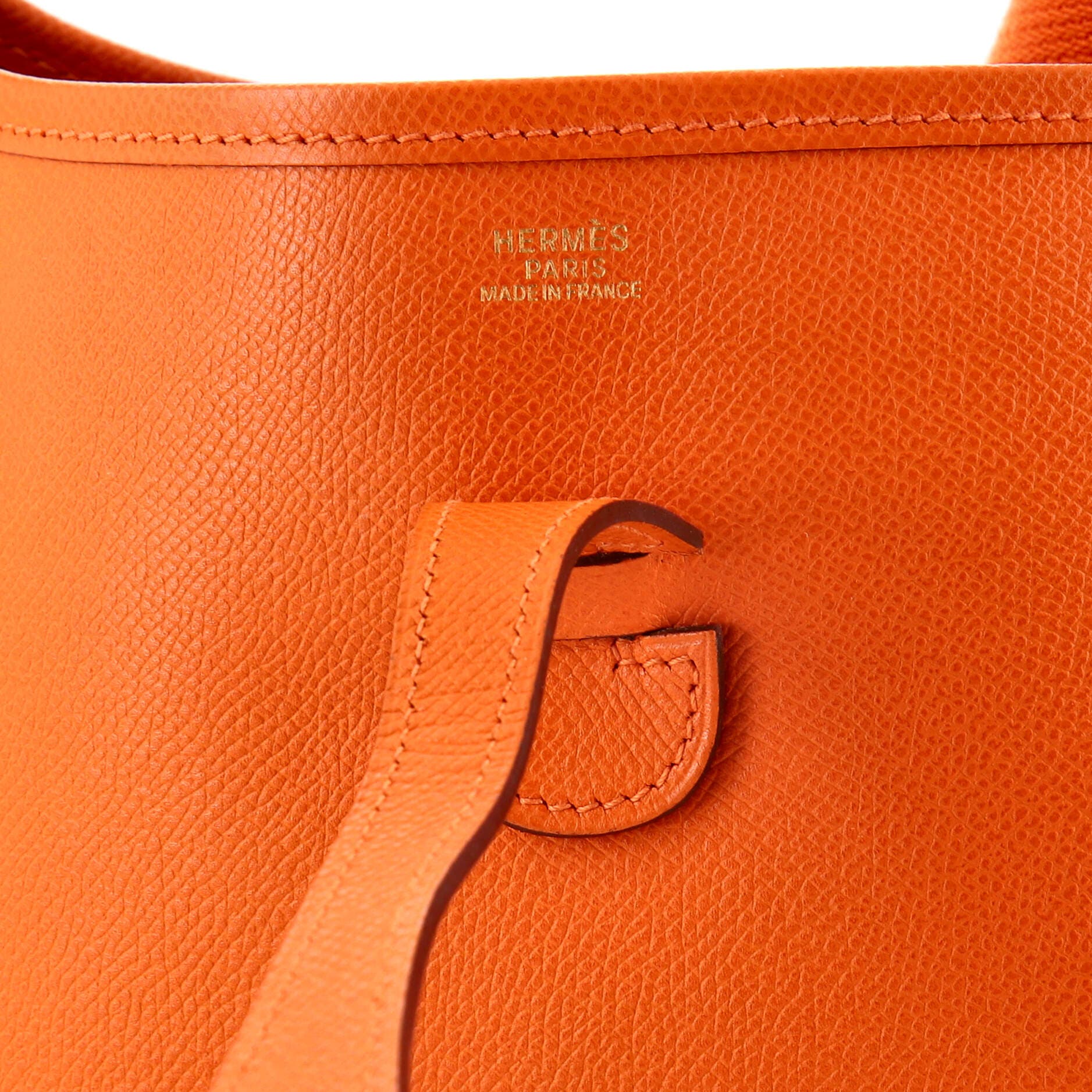 Pre-Owned Hermes Evelyne Bag Gen II Epsom PM, Alternate, color, Orange H