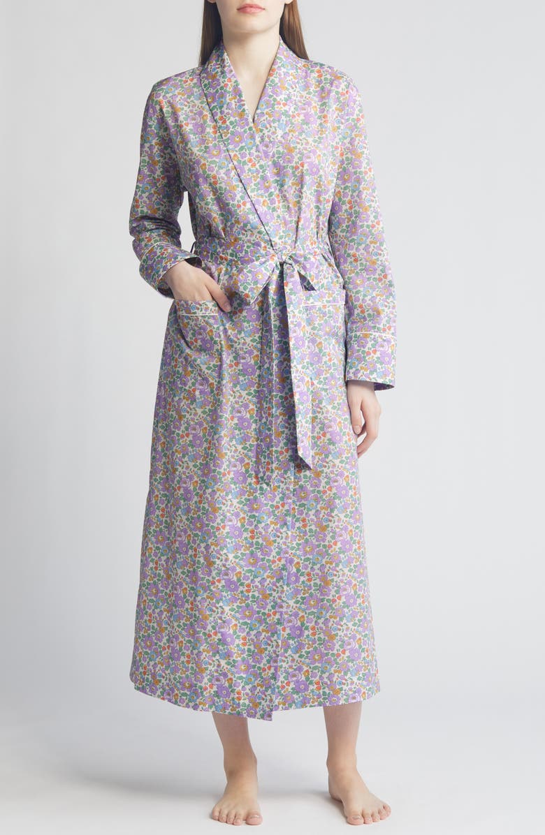 Liberty London Classic Tana Floral Cotton Robe, Main, color, 