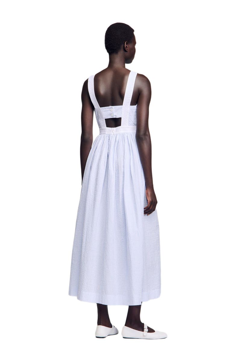 SANDRO Long striped dress, Alternate, color, 