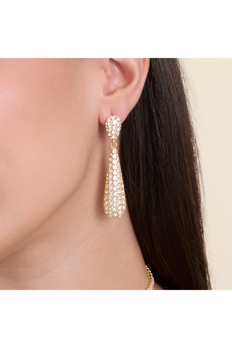 Crystal Drop Earrings, Alternate, color, Silver