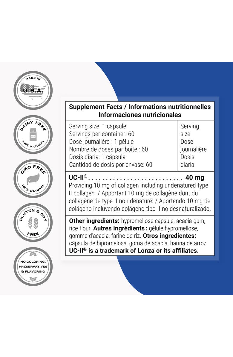 SuperSmart UC II Supplement 40mg, Alternate, color, NO COLOR