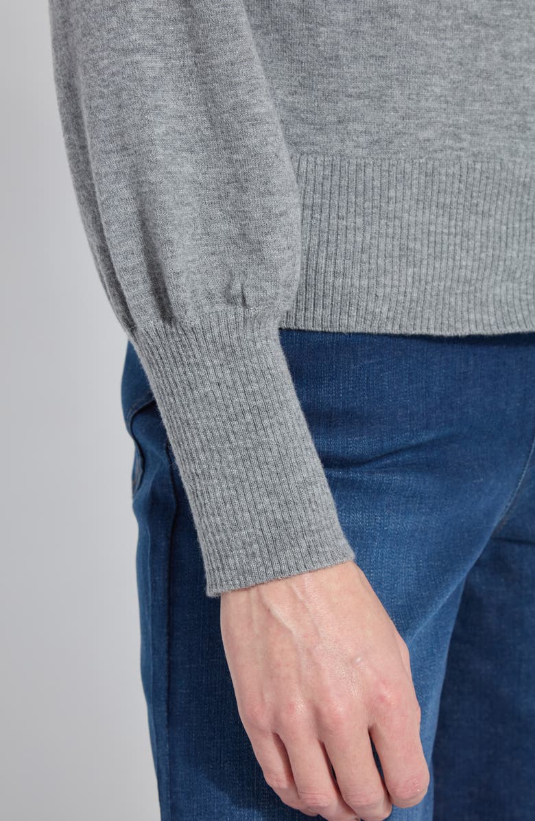 Lysse Cosette Merino Wool Cardigan, Alternate, color, Heather Cloud