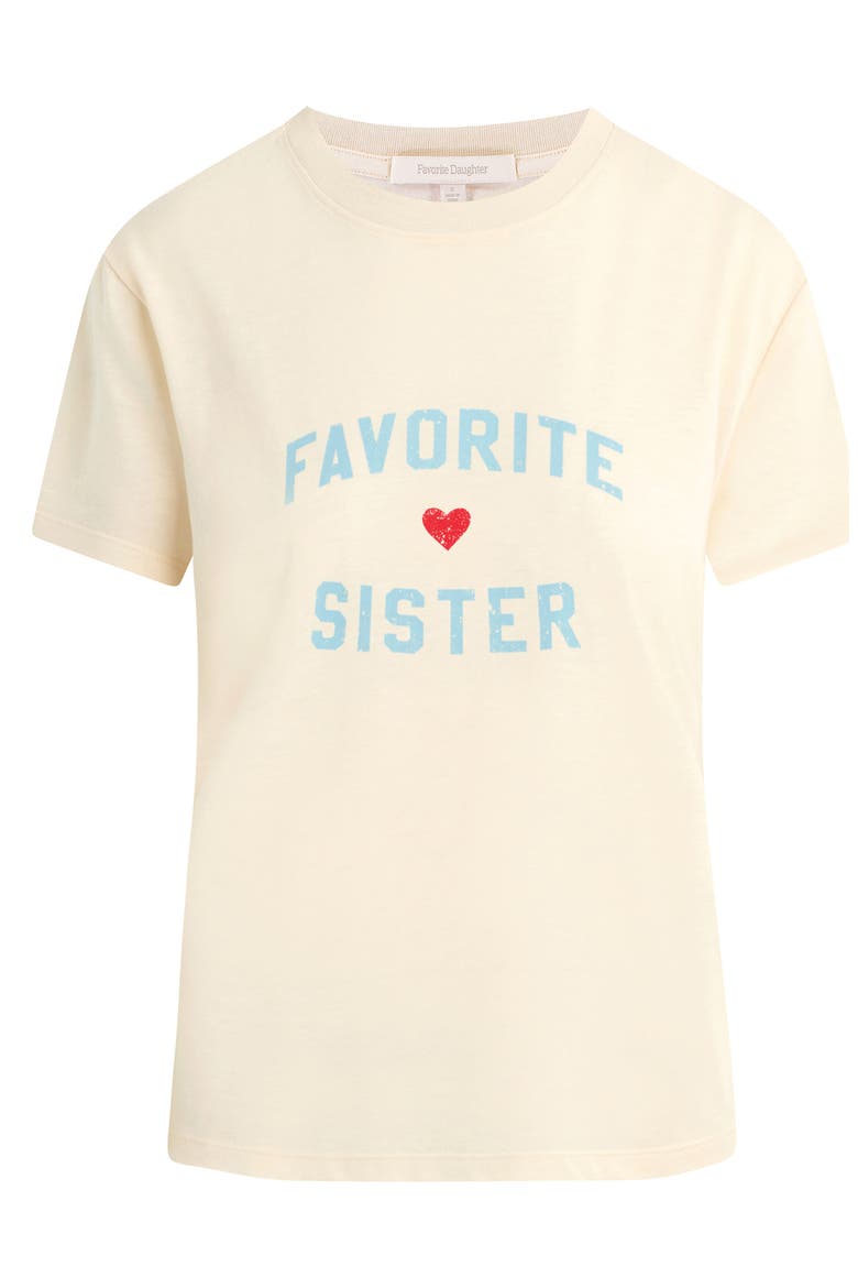 Favorite Sister Graphic T-Shirt, Alternate, color, GARDENIA W/ BABY B