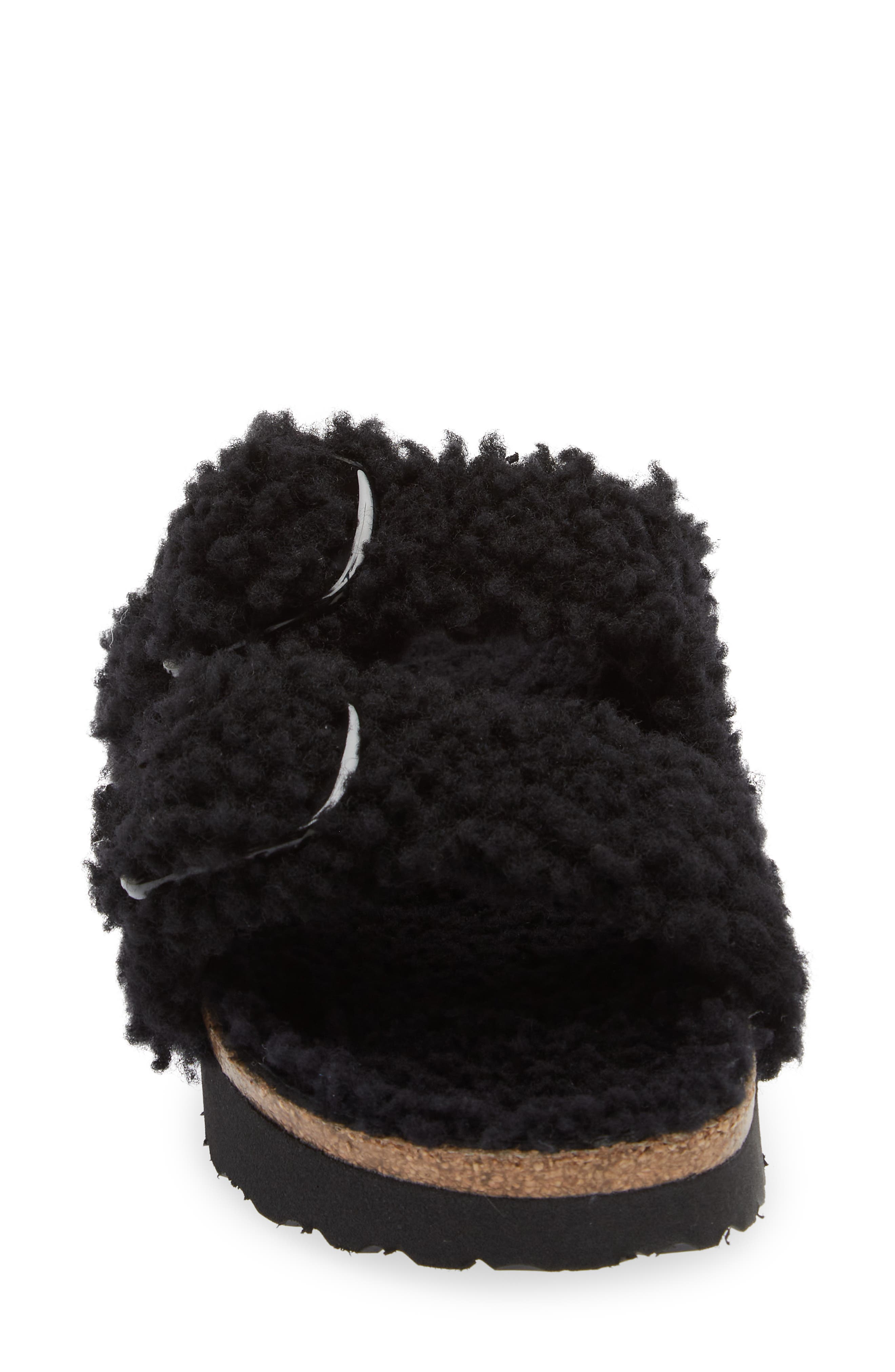 Birkenstock Papillio by Birkenstock Arizona Big Buckle Genuine Shearling Slide Sandal, Alternate, color, 