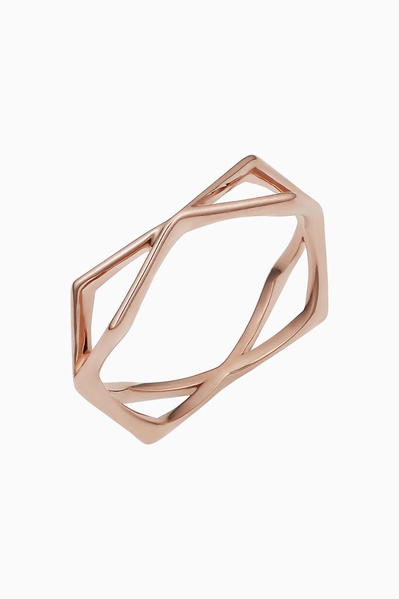 14K Yellow Gold 1975 Bow Ring, Main, color, Rose Gold