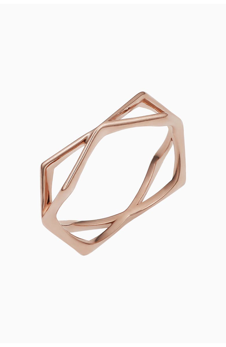 Oradina 14K Rose Gold 1975 Bow Ring, Main, color, Rose Gold