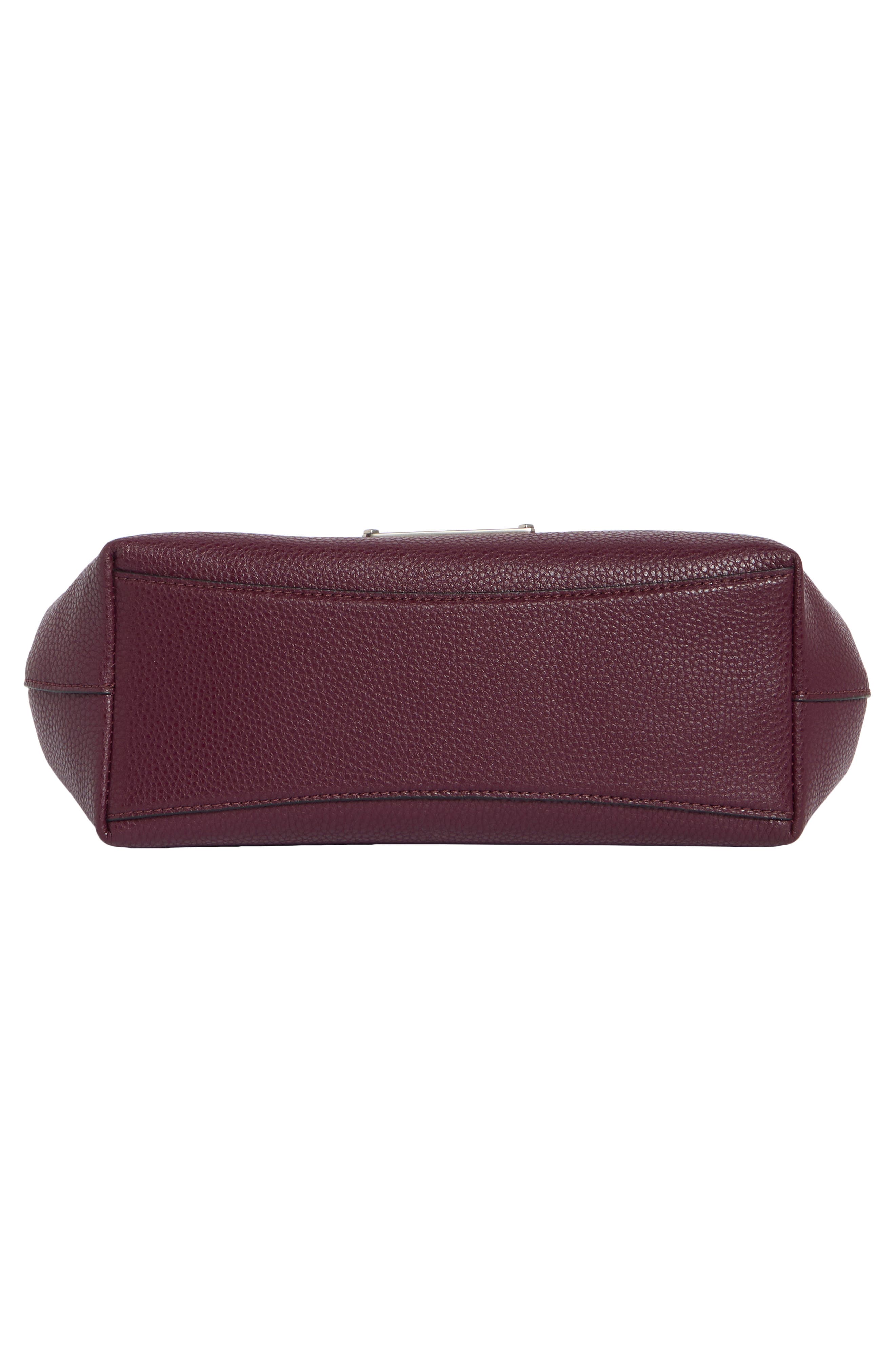 Small Leather Tote, Alternate, color, DARK PLUM