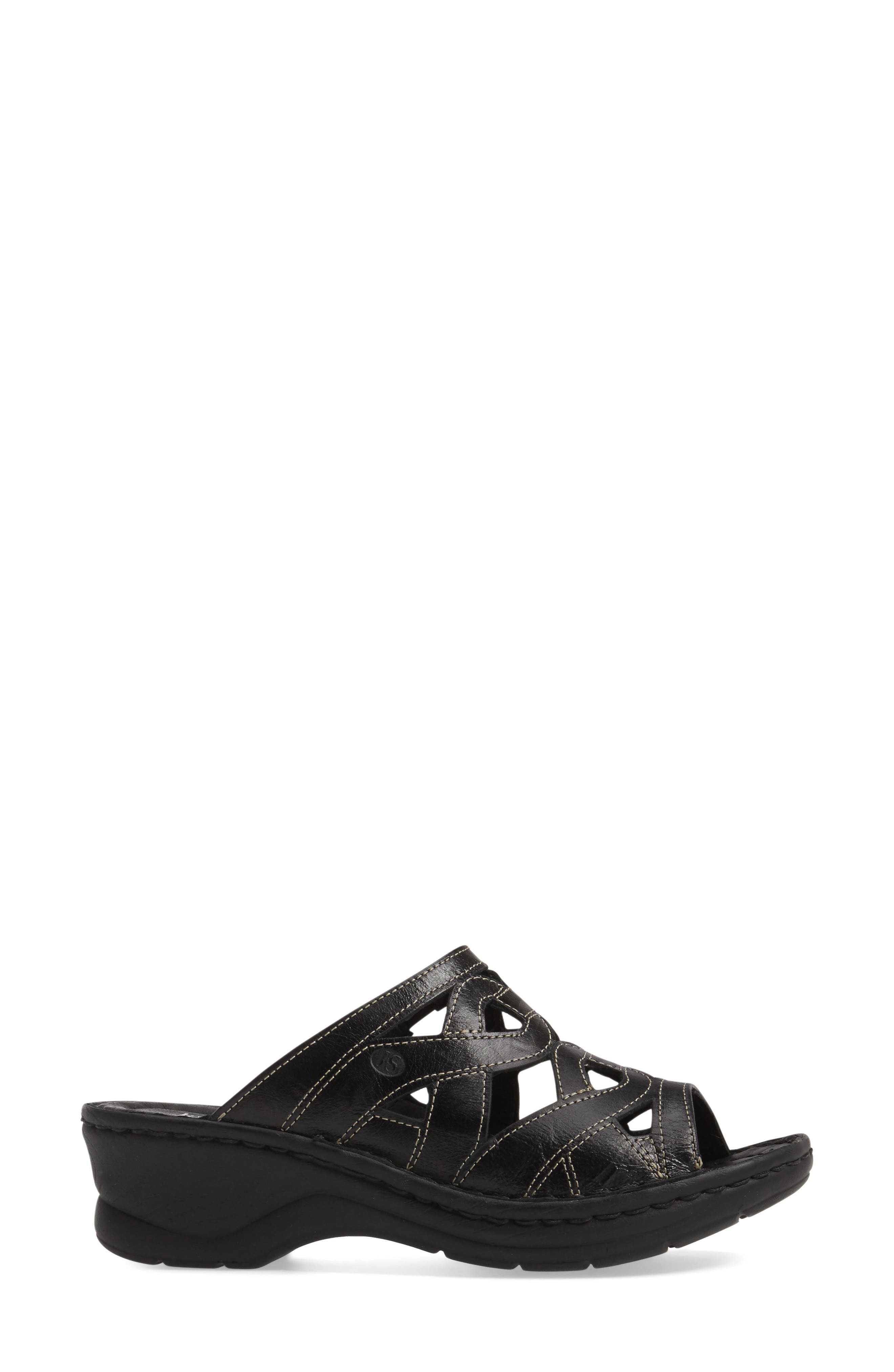 Catalonia 44 Slide Sandal, Alternate, color, BLACK LEATHER