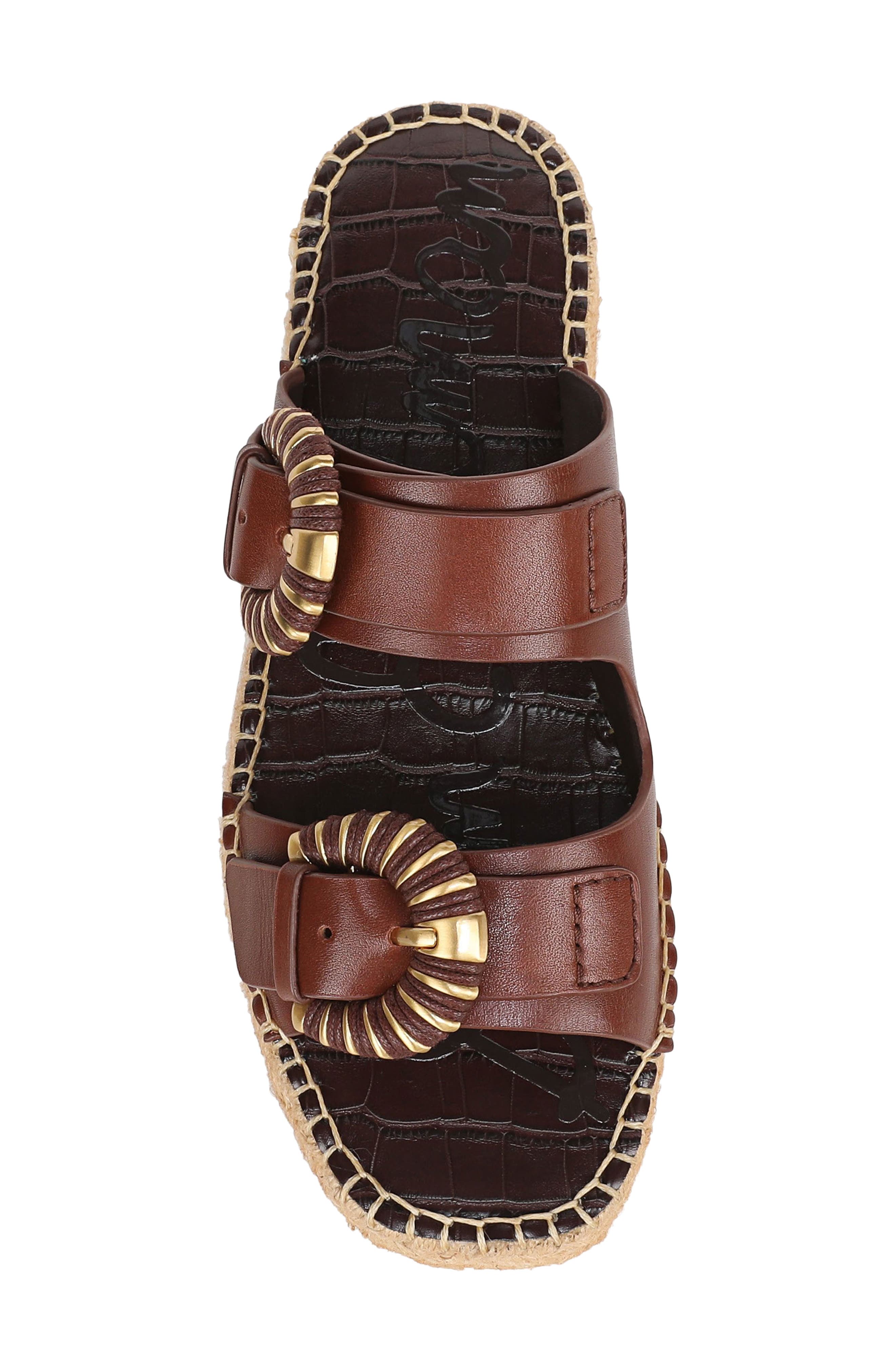 Tabbey Espadrille Platform Slide Sandal, Alternate, color, BURNT BRANDY