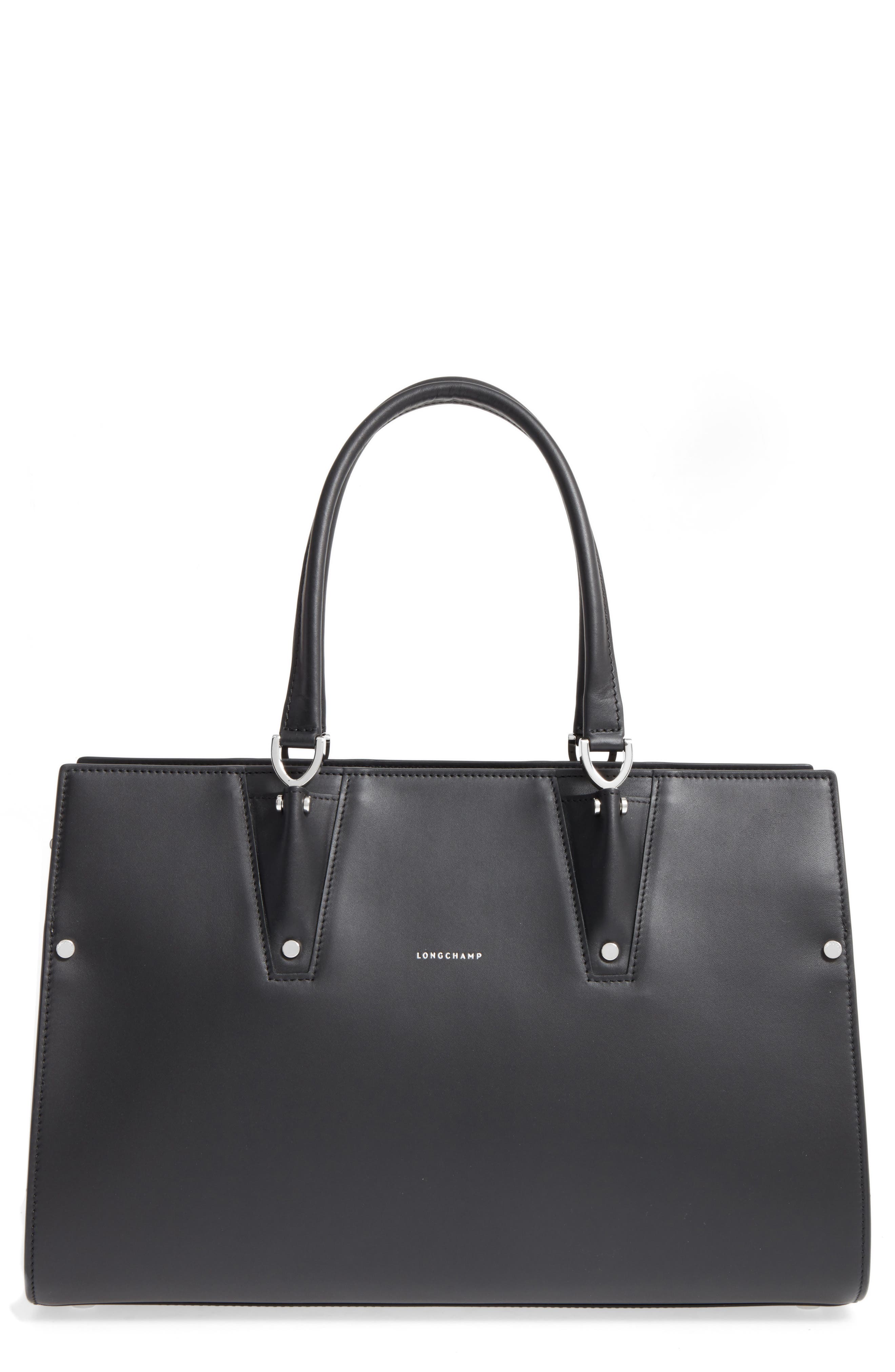 Longchamp Paris Premier Leather Tote, Main, color, 