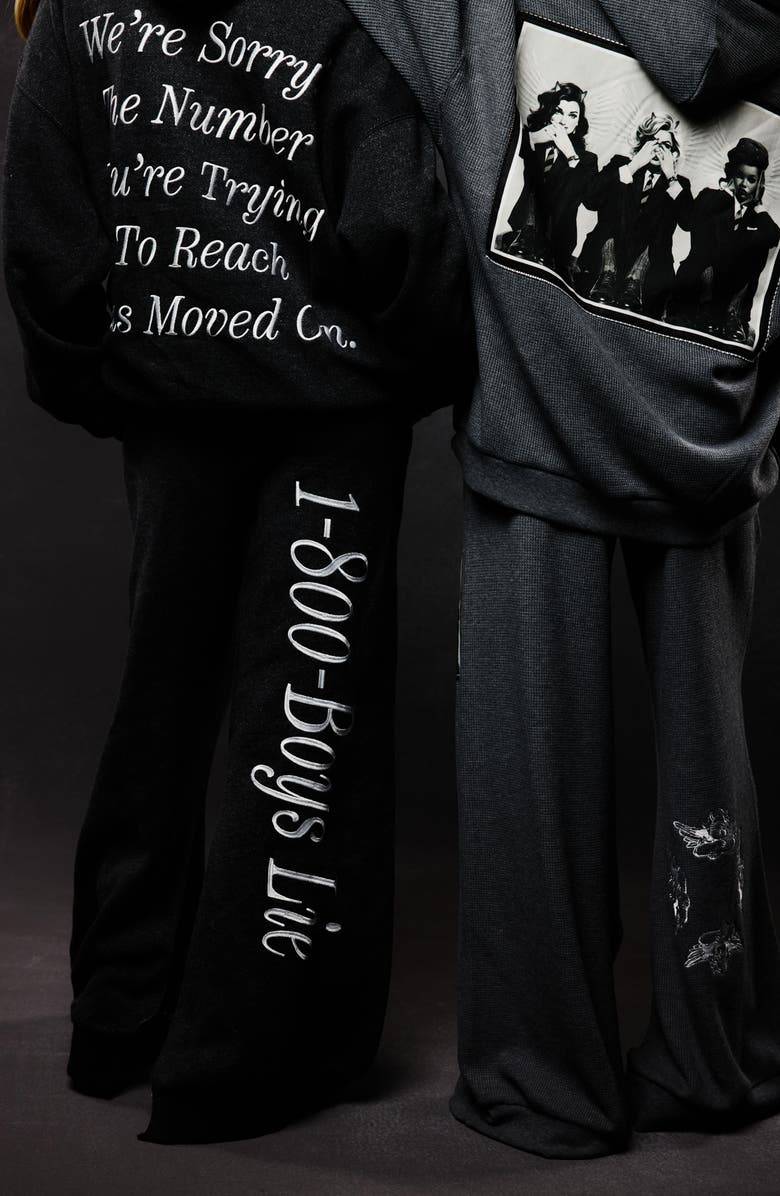 BOYS LIE Rose Colored Glasses Wide Leg Knit Pants, Alternate, color, 