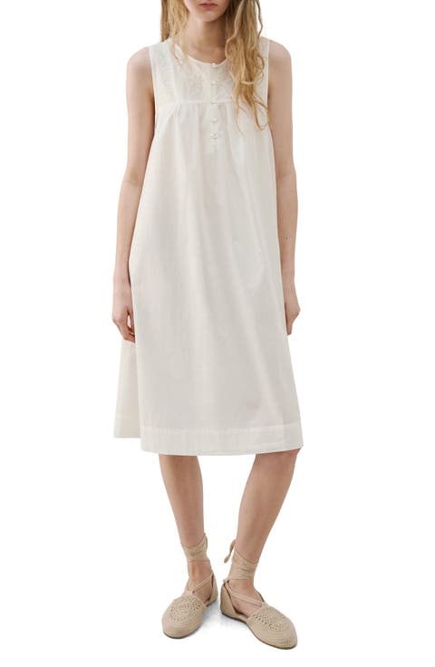 Embroidered Cotton Nightgown