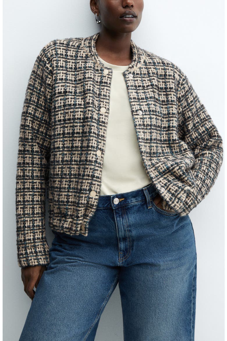 Dolors Tweed Jacket, Alternate, color, NAVY