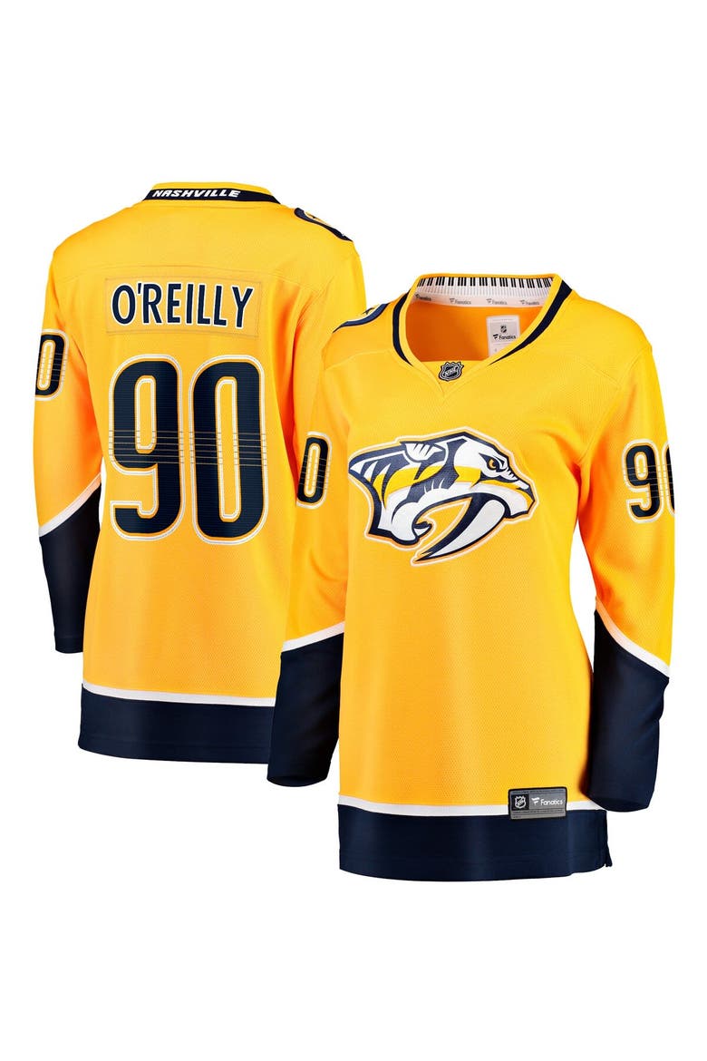 Women's Fanatics Branded Ryan O'Reilly Gold Nashville Predators Home Premier Breakaway Player Jersey, Main, color, Gold