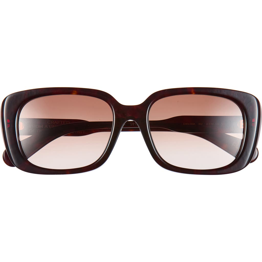 Chloé 55mm Square Sunglasses In Havana Havana Brown