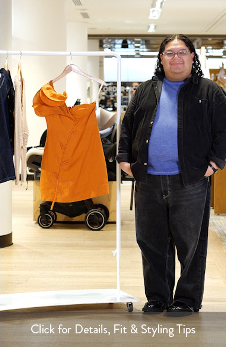 Orange Flower Euroflax<sup>™</sup> Premium Linen Minidress, sales video thumbnail