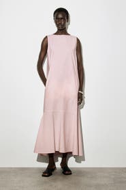 COS Dropped-hem Cotton Midi Dress