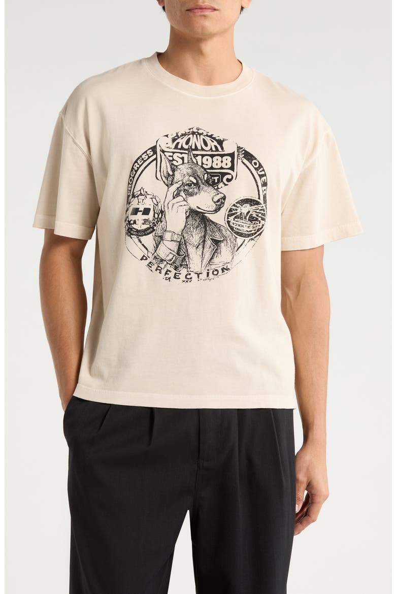 Progress Over Perfection Cotton Graphic T-Shirt, Main, color, CREAM