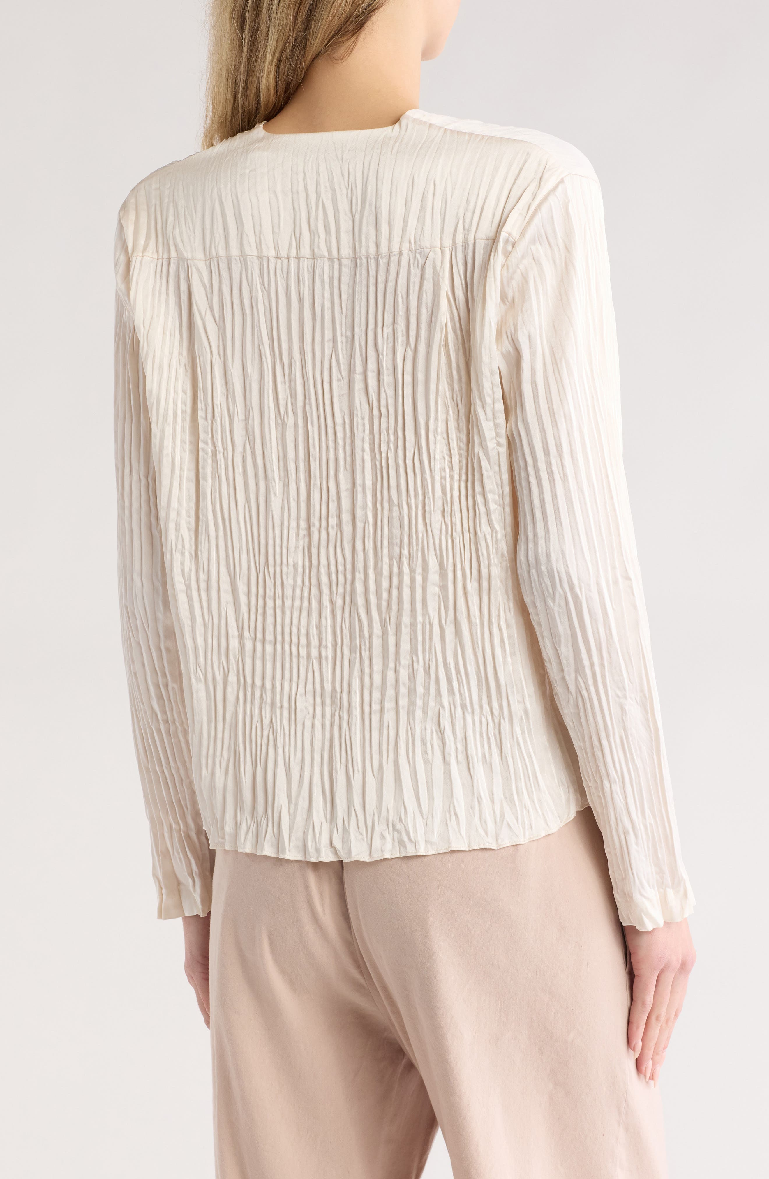 Vince Crushed Long Sleeve V-Neck Top | Nordstromrack